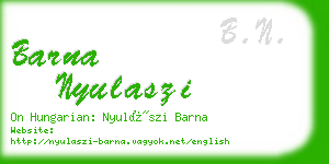 barna nyulaszi business card